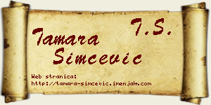 Tamara Simčević vizit kartica